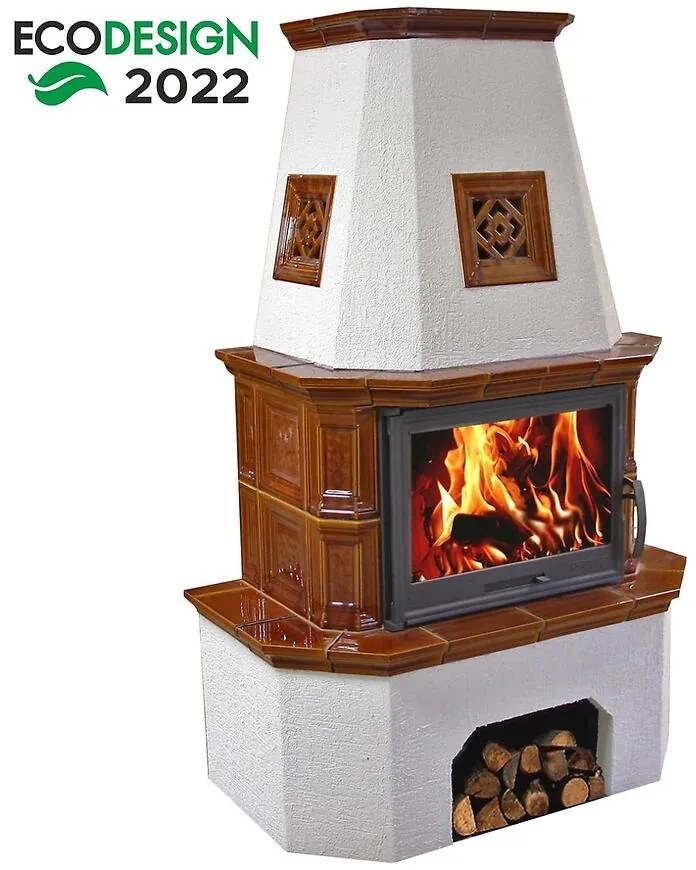 Krbové kachle Koln Goldbrown 9 kW