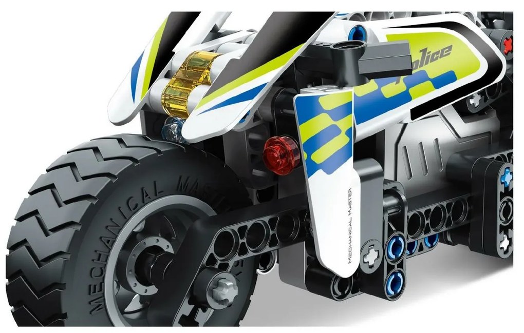 Stavebnica iM.MASTER policajná motorka na spätné natiahnutie, 193 dielikov