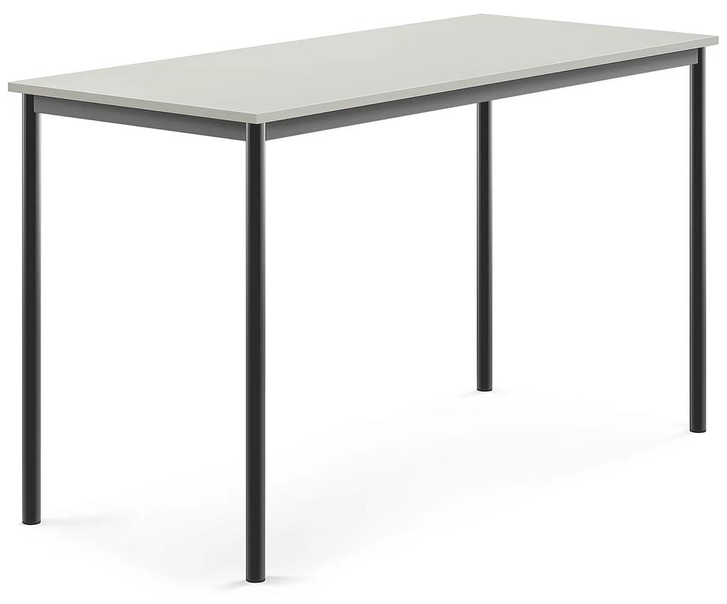 Stôl SONITUS, 1600x700x900 mm, HPL - šedá, antracit