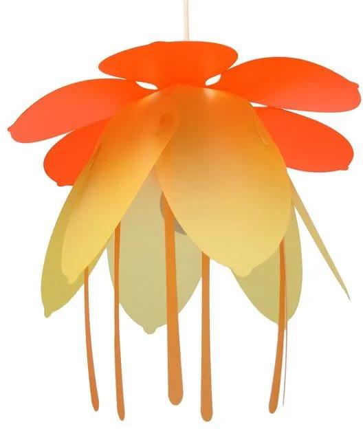 MAXMAX Detská závesná lampa KVET - oranžová