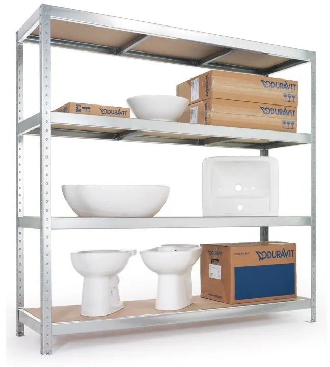 Policový regál, nosnosť 500 kg, 1970 x 2000 x 400 mm