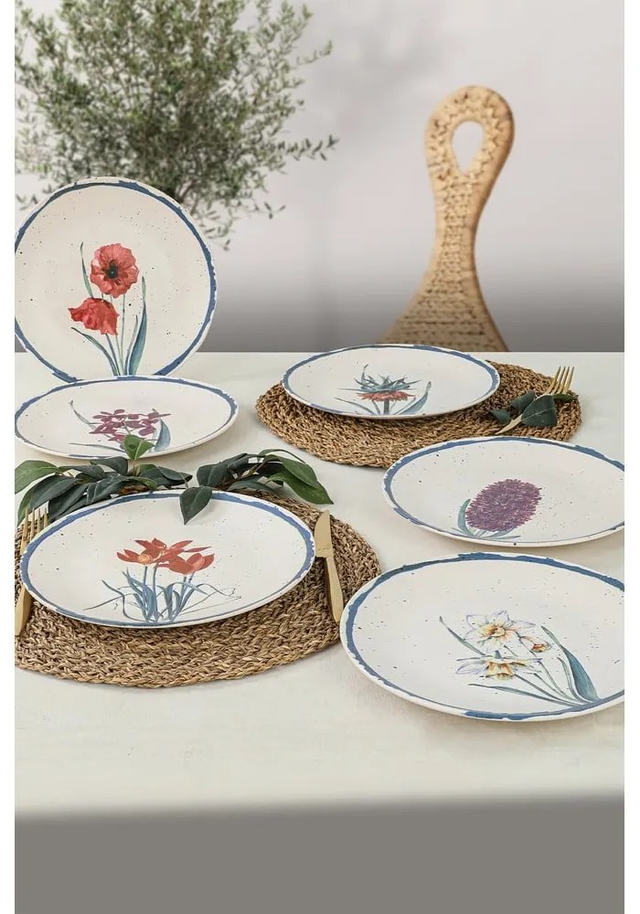 Súprava 6 keramických servírovacích tanierov My Ceramic, ø 25 cm