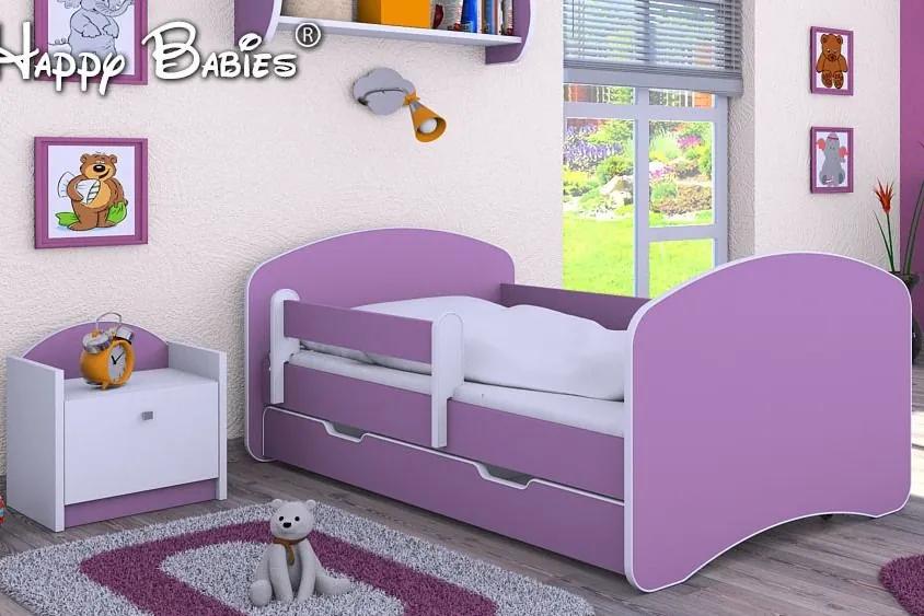 MAXMAX Detská posteľ so zásuvkou 180x90 cm - FIALOVÁ