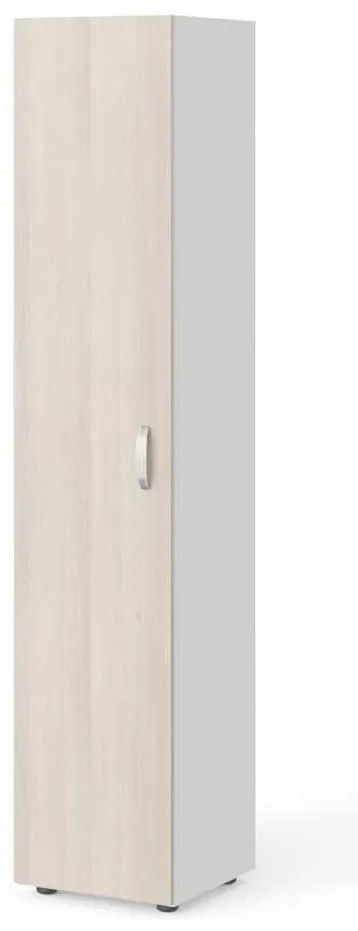 Vysoká skriňa Manager 39,9 x 42,2 x 196,5 cm, ľavá, agát svetlý / biela