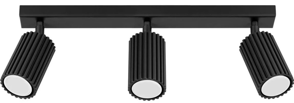 Sollux SL.1581 - Bodové svietidlo KARBON 3xGU10/10W/230V čierna