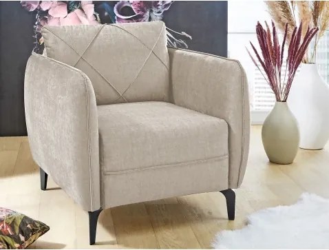 Kreslo Novara, béžová látka%