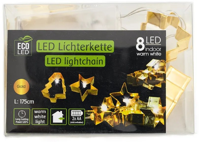 LED svetelná reťaz CHRISTMAS TREE 140 cm medená