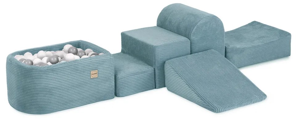 Mini ihrisko (+ bazén a 100 loptičiek) modré, prémiový menčester