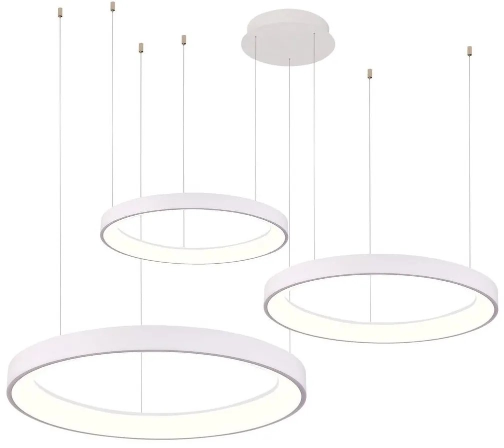 Azzardo AZ5025 - LED Stmievateľný luster na lanku AGNES LED/120W/230V biela