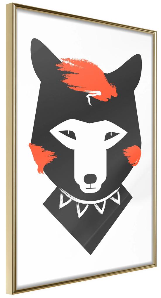 Artgeist Plagát - Polite Fox [Poster] Veľkosť: 20x30, Verzia: Čierny rám