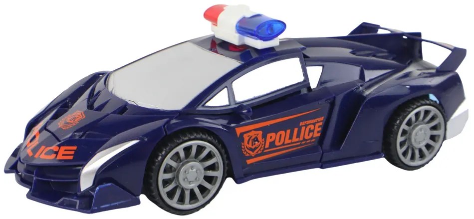 LEAN TOYS Policajné auto robotické 2v1 Transformers - námornícka modrá