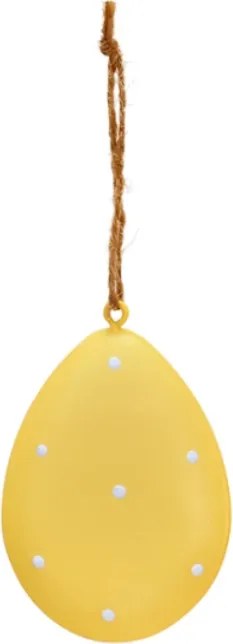 Závesné kovové vajíčko PASTEL EGG - viac farieb Farba: Žltá