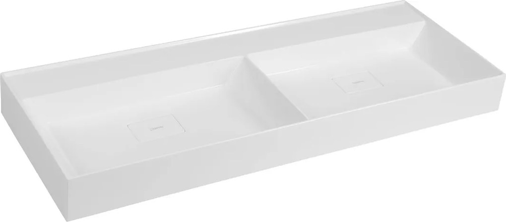 Sapho Sapho, GODIVA dvojumývadlo 119x44cm, liaty mramor, biela, GU119-0