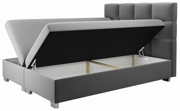 Moderná box spring posteľ Canter 180x200, šedá