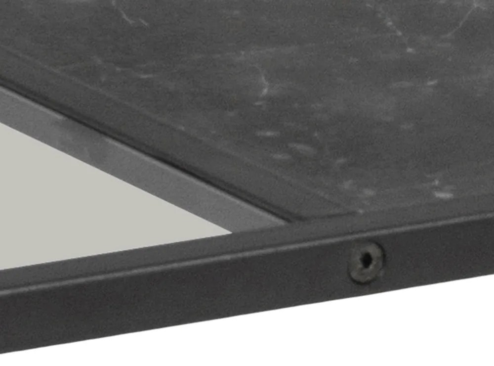 Čierny konferenčný stolík so sklenenou doskou 60x120 cm Strington – Actona