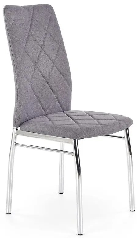 Stolička K309 tkanina/kov svetlý popol 43x57x97