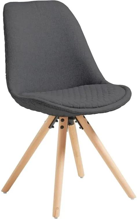 Jídelní židle LaForma Lars, tmavě šedá/přírodní SC632JQ15 LaForma