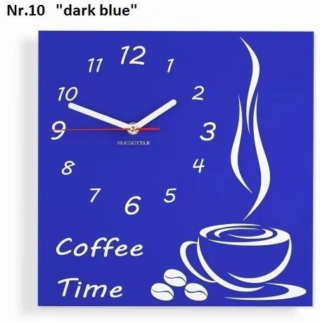 Coffee Time nástenné kuchynské hodiny žltá