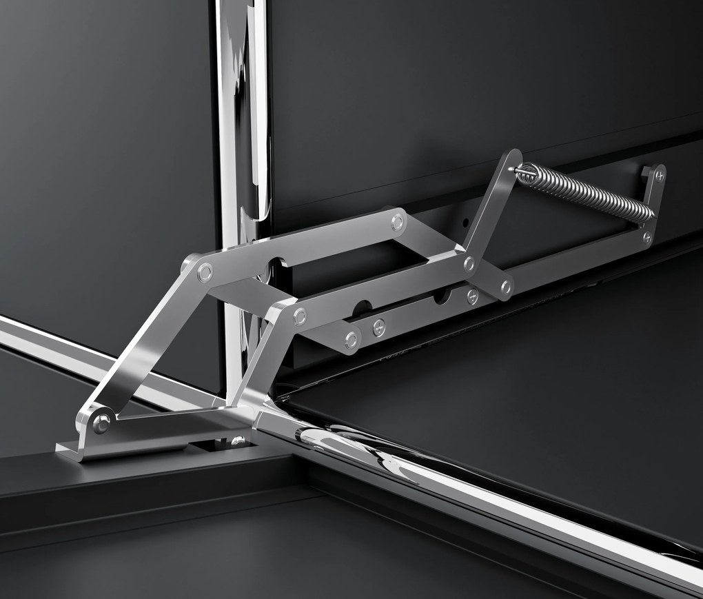 Kovová odkladacia skrinka »CN3« so 4 výklopnými priehradkami, čierna