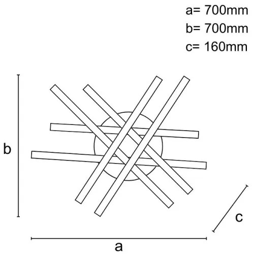 LED Stmievateľný prisadený luster LED/90W/230V 3000-6500K + diaľkové ovládanie