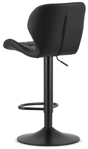 Set dvoch barových stoličiek WEST ekokoža / čierne (čierna noha) 2 ks