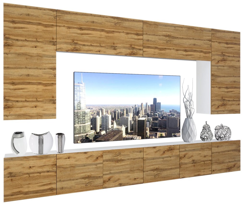 Obývacia stena Belini Premium Full Version dub wotan + LED osvetlenie Nexum 35