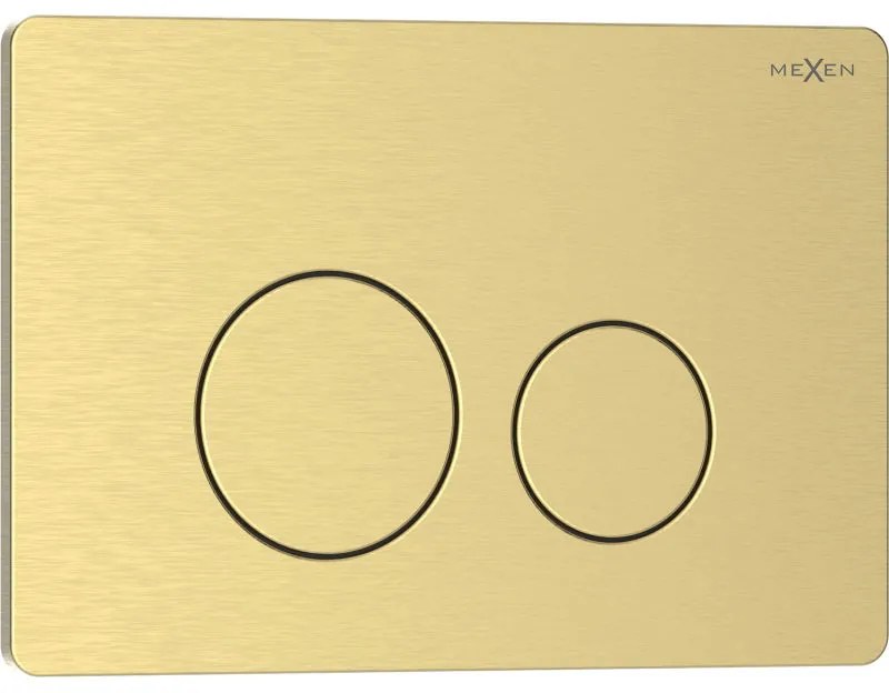 Mexen Tex 06, tlačidlo na splachovanie z nehrdzavejúcej ocele, brúsené zlato, 6106-11