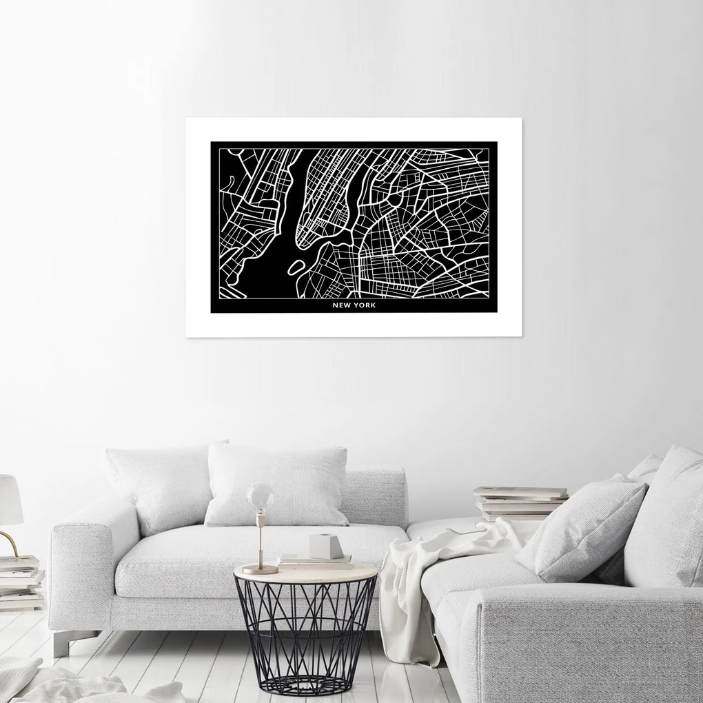 Gario Plagát City plan New York Farba rámu: Bez rámu, Rozmery: 90 x 60 cm