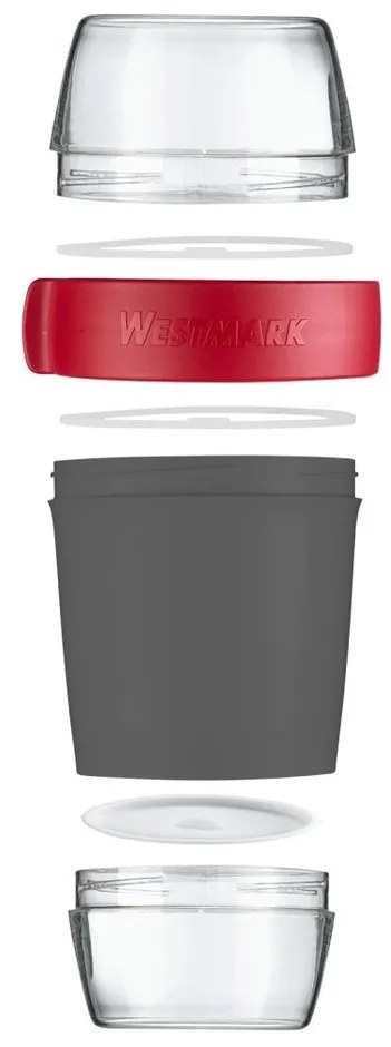 Westmark Trojdielna dóza na jedlo, 1150 ml, antracit, L