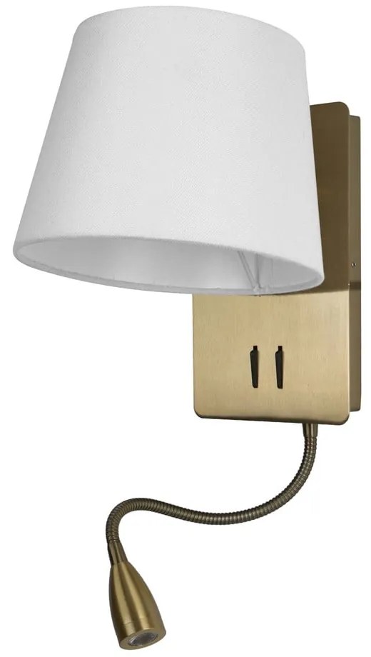 Nástenné svietidlo v bielo-bronzovej farbe – SULION