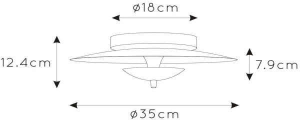 Lucide 30161/09/30 - LED Stmievateľné stropné svietidlo VULCAN LED/9W/230V čierna