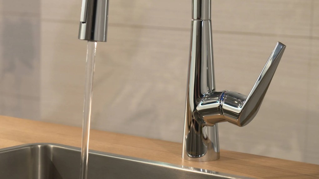 Hansgrohe Talis M51, páková drezová batéria 200 s vyťahovacou spŕškou, chrómová, HAN-72813000