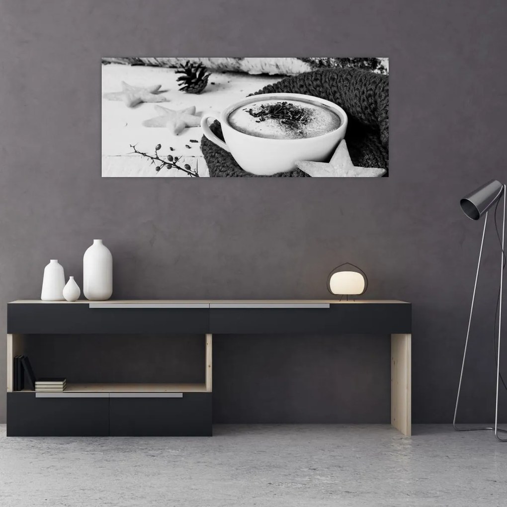 Obraz - Zimné cappuccino (120x50 cm)