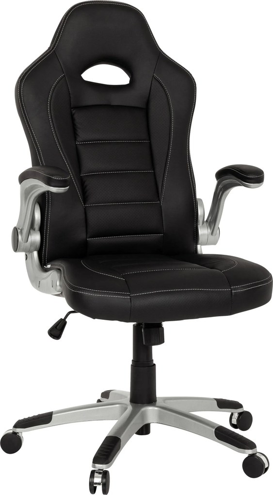 XXXLutz HERNÁ STOLIČKA, vzhľad kože, čierna MID.YOU - Online Only kancelárie - 001918046006