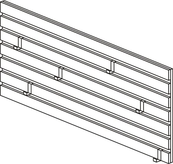 Vešiak na stenu Tip, dub artisan/čierny