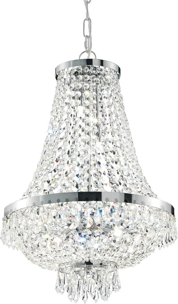 Závesné svietidlo Ideal Lux Caesar SP12 chróm 12xG9 40W 55cm