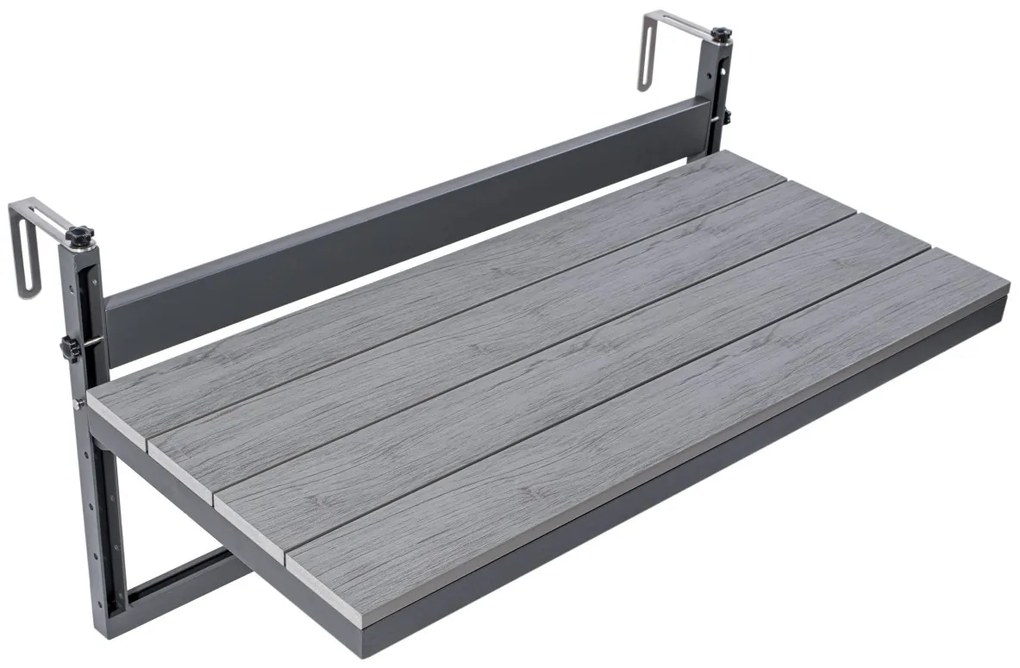 Závesný balkónový stôl AGATTI sivý