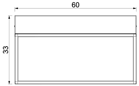 Nástenná polica s LED osvetlením SHELF 33x60 cm čierna