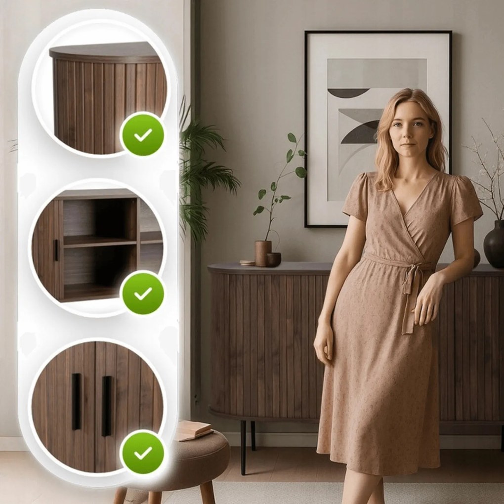 Skrinka Trisha 180 (orech) . Akcia -21%. Vlastná spoľahlivá doprava až k Vám domov. 1129122