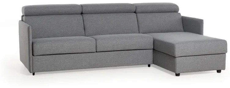 Rohová rozkladacia sedacia súprava na každodenné spanie TAVOLA MINI, sivá (penelope 22), 140