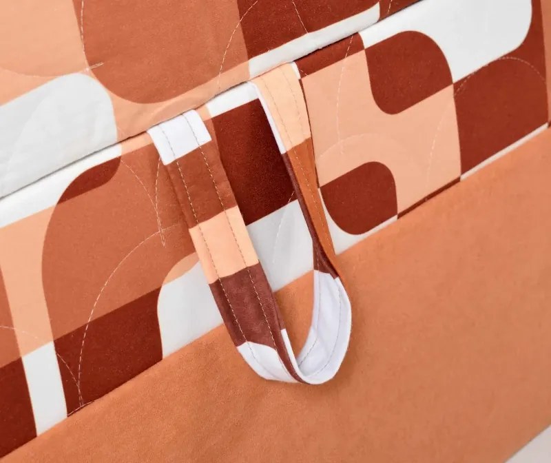 Polohovacie manželská posteľ Vesna, 200x160, hnedá vzor / hnedá (215/52)