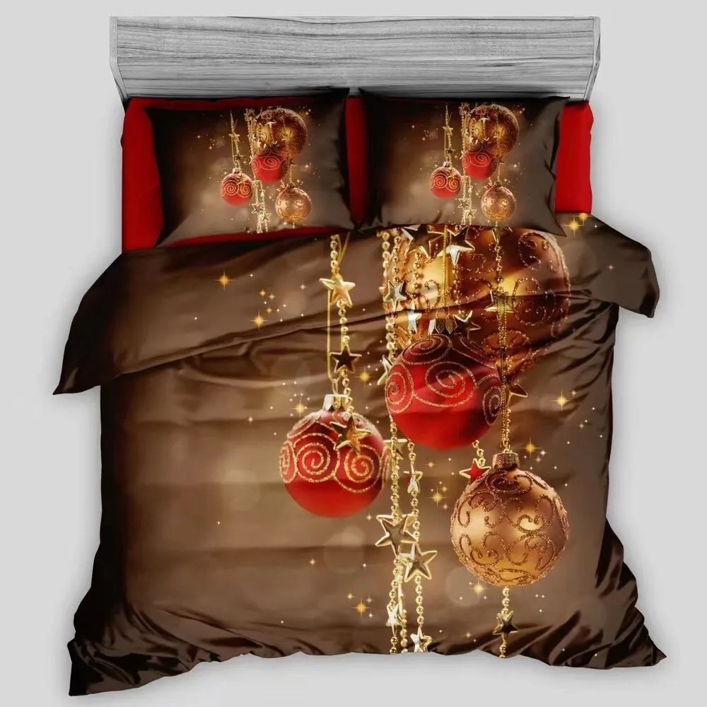 Obliečky SAVENA CHRISTMAS BALLS 3-dielna sada 140x200 cm