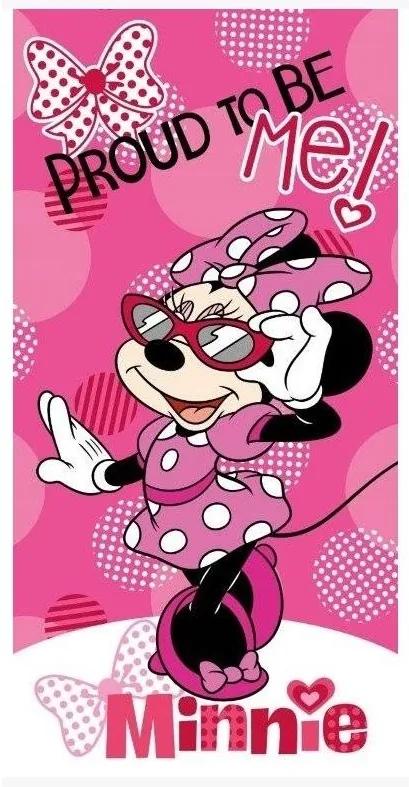 Faro · Plážová osuška Minnie Mouse - Disney - Proud to be me! - 70 x 140 cm