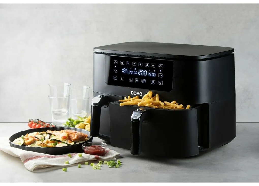 DOMO DO546FR digitálna dvojitá teplovzdušnáfritéza, 3+6 l