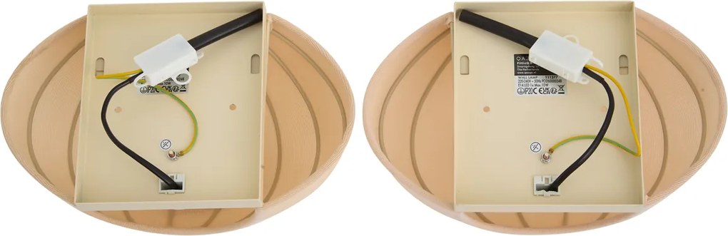 Set van 2 wandlampen beige met stoffen kap - Bida