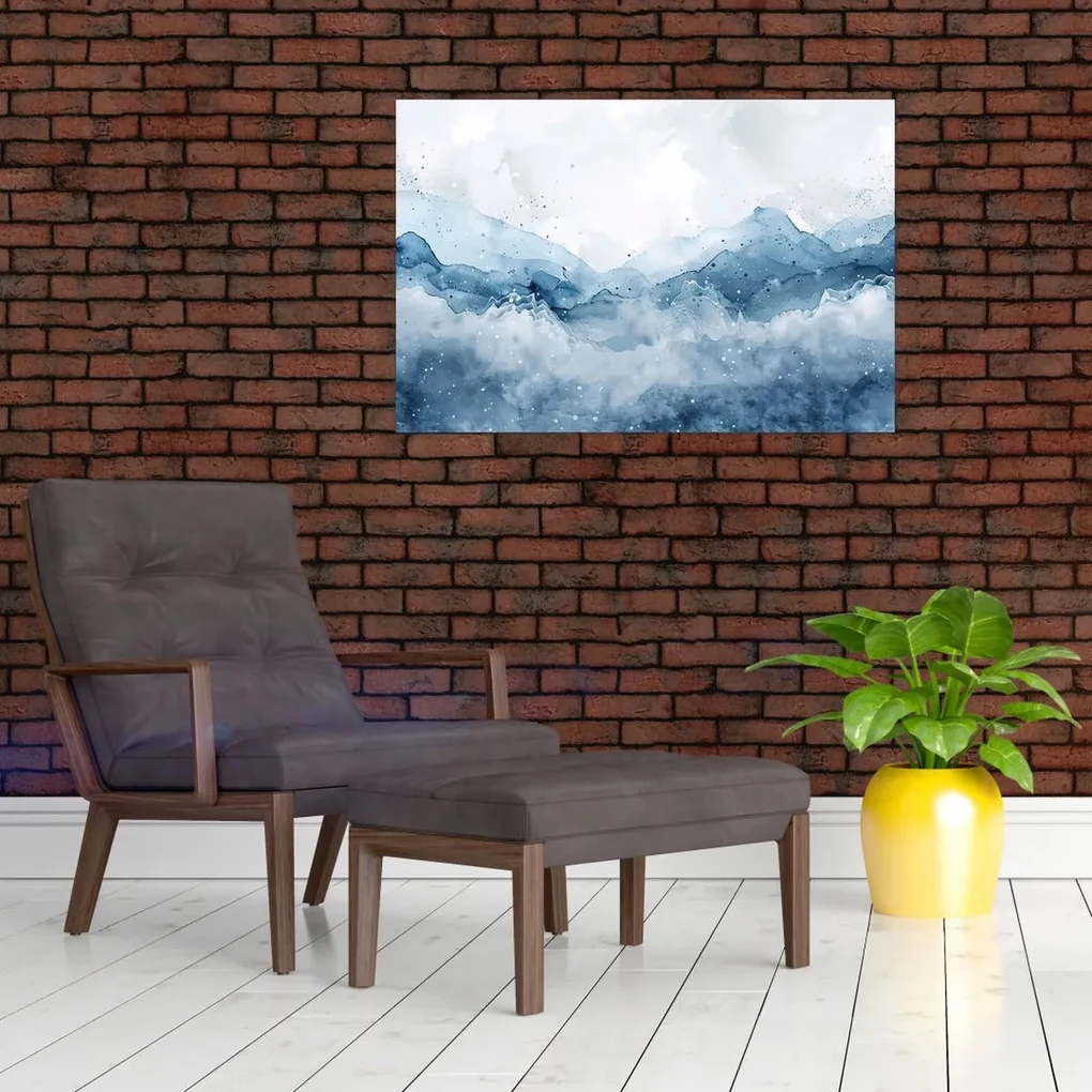 Obraz - Mraky a vlny, akvarel (90x60 cm)