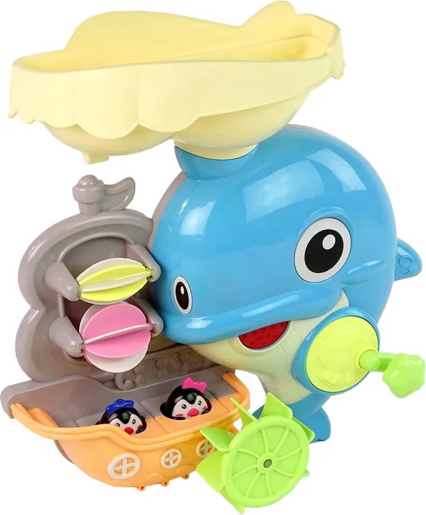 LEAN Toys Hračka do vane Delfín Vodopád do vane Sprcha