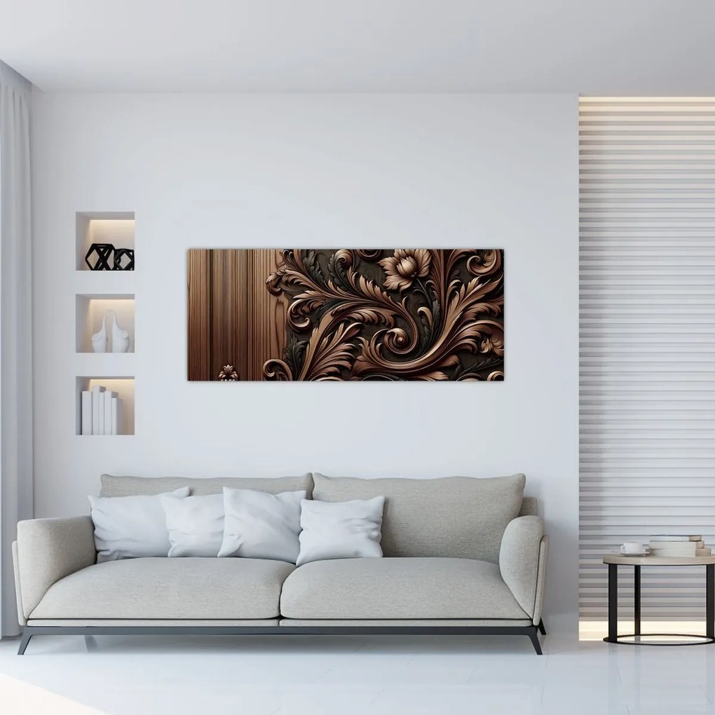 Obraz - Vzor z dreva (120x50 cm)