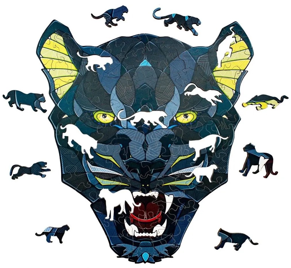 EWA Drevené puzzle v krabičke - Panter