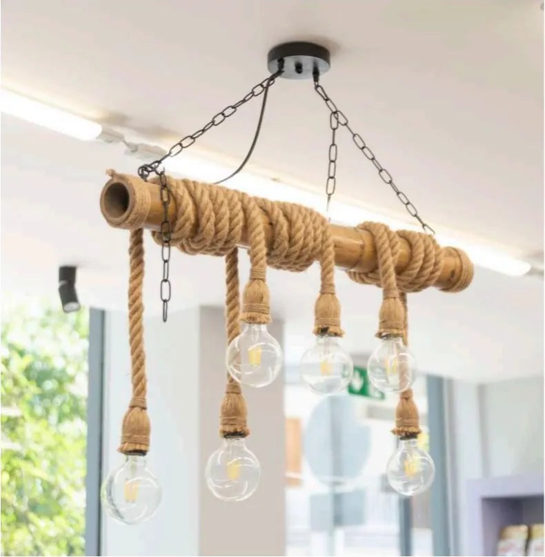 ACA DECOR Závesné lanové svietidlo MERLIN max. 6x40W/E27/230V/IP20